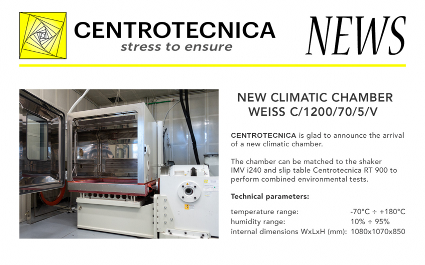 NUOVA CAMERA CLIMATICA PER LA TEST HOUSE